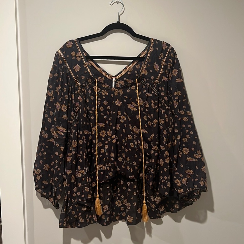 NWOT Free People Floral Top
